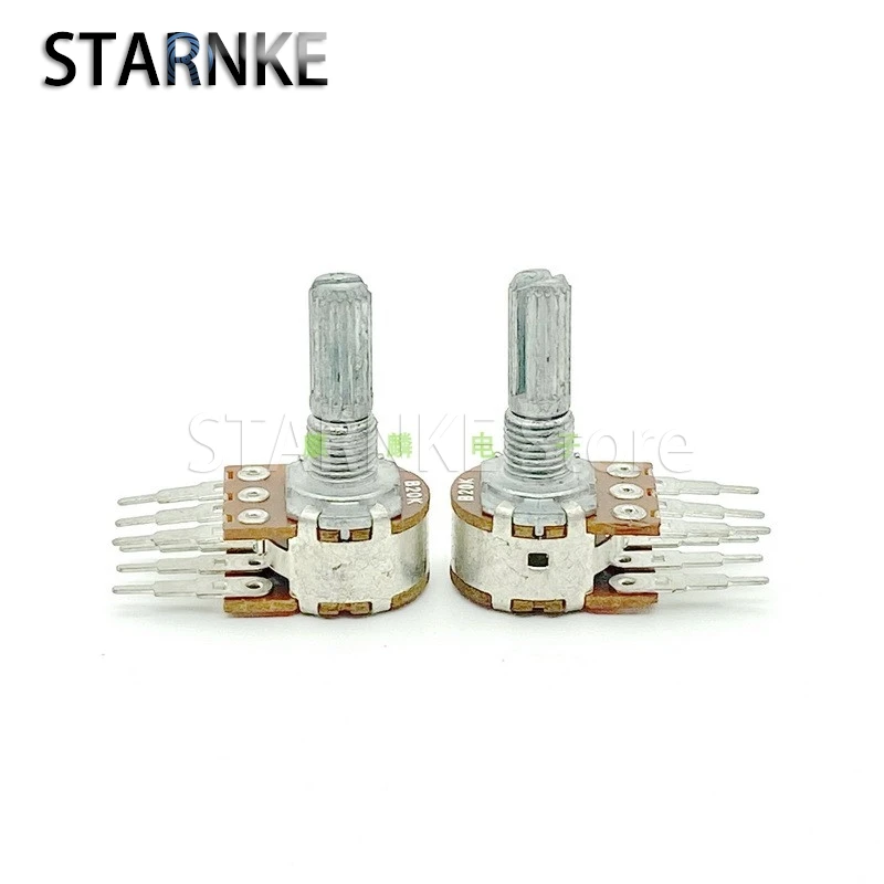 2PCS 16 Type B20K Double 6-Pin long-leg Power Amplifier Audio Speaker High And Low Gain Volume potentiometer, Handle Length 20mm
2PCS 16 Type B20K Double 6-Pin long-leg Power Amplifier Audio Speaker High And Low Gain Volume potentiometer, Handle Length 20mm