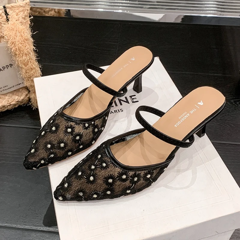 Women New Pointed Toe Slippers Mesh Flower High Heels Shoes Elegant Sandals Summer 2026 Sexy Dress Woman Shoes Mujer Flip Flops
Women New Pointed Toe Slippers Mesh Flower High Heels Shoes Elegant Sandals Summer 2026 Sexy Dress Woman Shoes Mujer Flip Flops