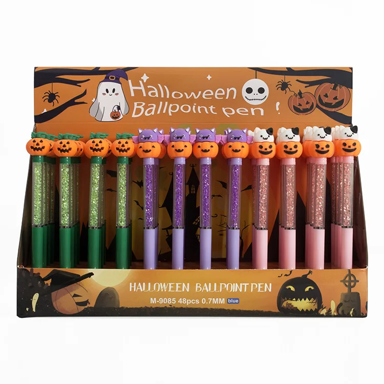 12 Pcs New Crystal Halloween Ballpoint Pen Pumpkin, Bat, Demon, Skeleton, Festive Twist Signature Pen
12 Pcs New Crystal Halloween Ballpoint Pen Pumpkin, Bat, Demon, Skeleton, Festive Twist Signature Pen