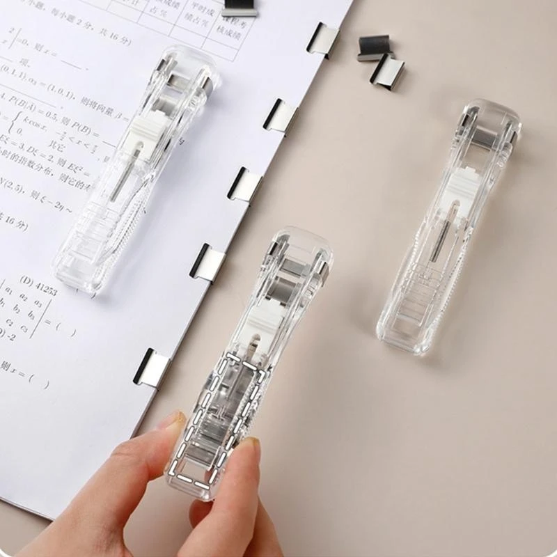 Handheld Paper Clip Clamp Dispenser 40-50 Sheets Capacity No Damage Binding, Reusable Metal Paper Clamps File Clip Clamp
Handheld Paper Clip Clamp Dispenser 40-50 Sheets Capacity No Damage Binding, Reusable Metal Paper Clamps File Clip Clamp
