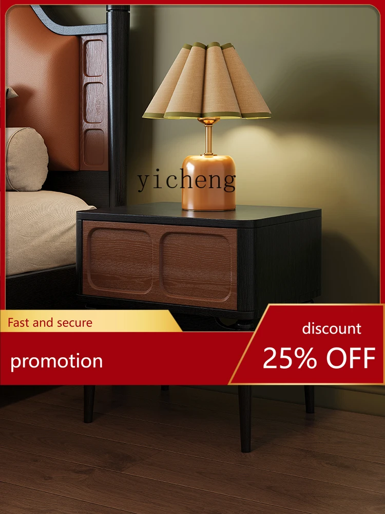 CZ French Retro Bedroom Nightstand Small Apartment Black Storage Cabinet Organizer
CZ French Retro Bedroom Nightstand Small Apartment Black Storage Cabinet Organizer