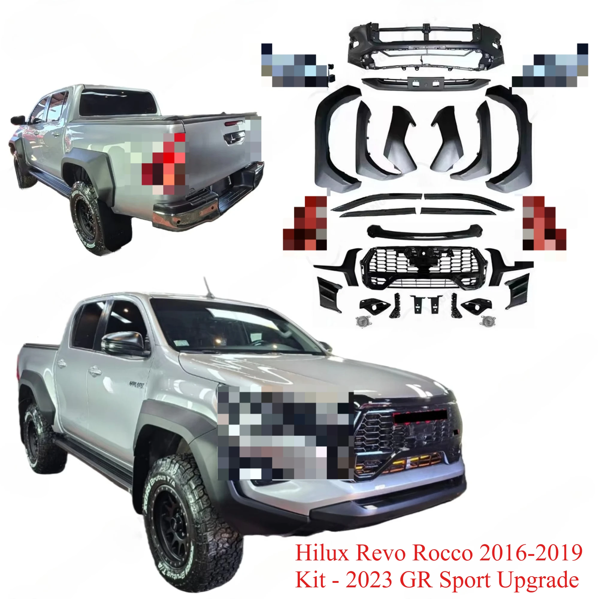 Комплект Hilux Revo Rocco 2016-2019 — 2023 GR Sport Upgrade Комплект крыльев решетки бампера
Комплект Hilux Revo Rocco 2016-2019 — 2023 GR Sport Upgrade Комплект крыльев решетки бампера