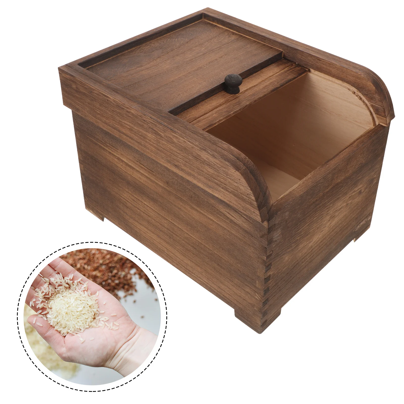 Solid Wood Rice Storage Box Food Containers Paulownia Bucket with Dispenser Wooden Cereal
Solid Wood Rice Storage Box Food Containers Paulownia Bucket with Dispenser Wooden Cereal