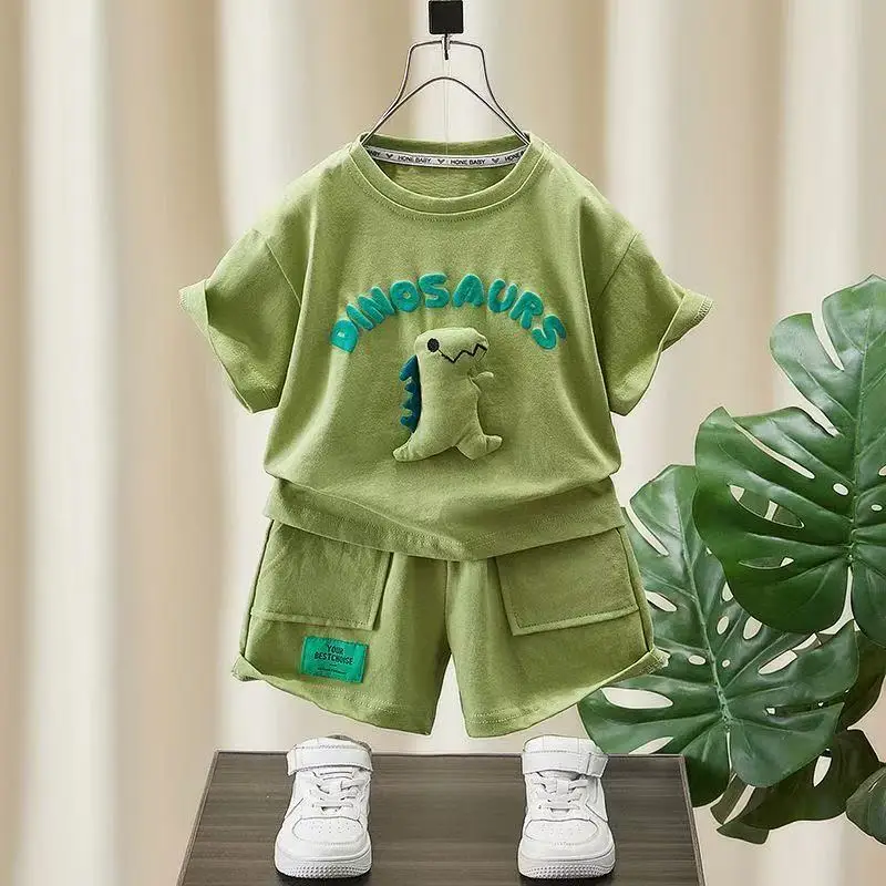 Children's Clothing Boys' Summer Set 2025 New Children's Short Sleeved Cartoon T-shirt Boys' Shorts Two-piece Set
Children's Clothing Boys' Summer Set 2025 New Children's Short Sleeved Cartoon T-shirt Boys' Shorts Two-piece Set