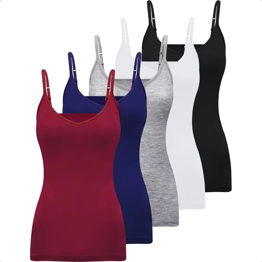 BQTQ 5 Pcs V Neck Camisole Tops for Women Spaghetti Strap Tank Top Womens Camisole Undershirt Slim Fitted Camisoles
BQTQ 5 Pcs V Neck Camisole Tops for Women Spaghetti Strap Tank Top Womens Camisole Undershirt Slim Fitted Camisoles