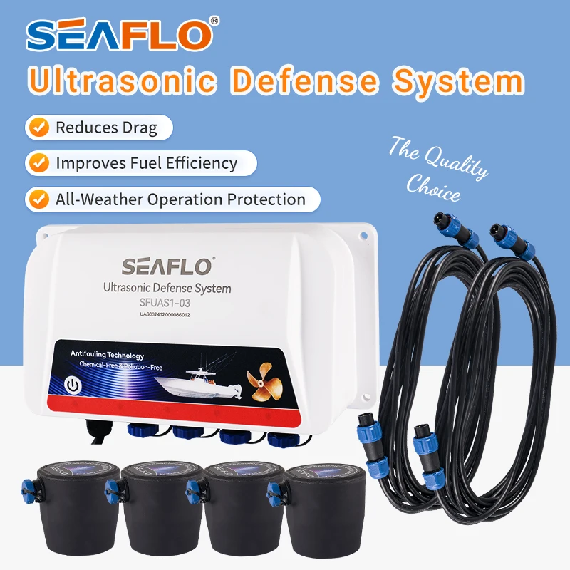 SEAFLO Marine Protective Equipment Eco-Friendly Biofouling Solution Boat Hull Ultrasonic Defense System
SEAFLO Marine Protective Equipment Eco-Friendly Biofouling Solution Boat Hull Ultrasonic Defense System