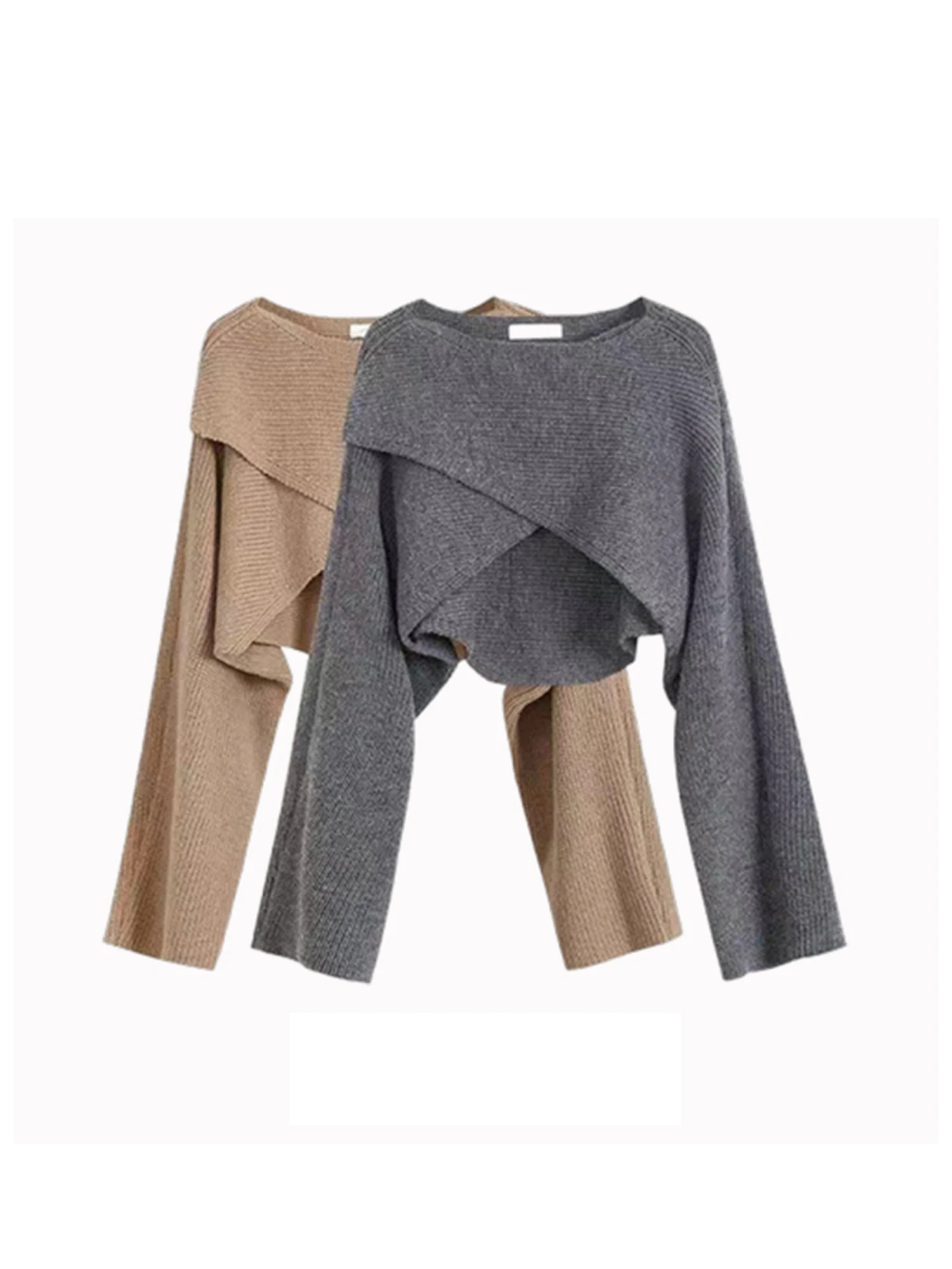 Women's Grey Pullover Sweater Vintage 2000s Y2k Jumper Knitwear Korean O-Neck Long Sleeves Cropped Sweater Autumn Winter Clothes
Women's Grey Pullover Sweater Vintage 2000s Y2k Jumper Knitwear Korean O-Neck Long Sleeves Cropped Sweater Autumn Winter Clothes