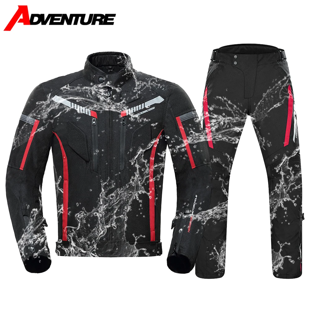 Men's Knight Jacket Motorcycle Riding Jacket Waterproof And Warm Off-road Riding Jacket Anti Fall Reflective Protective Jacket