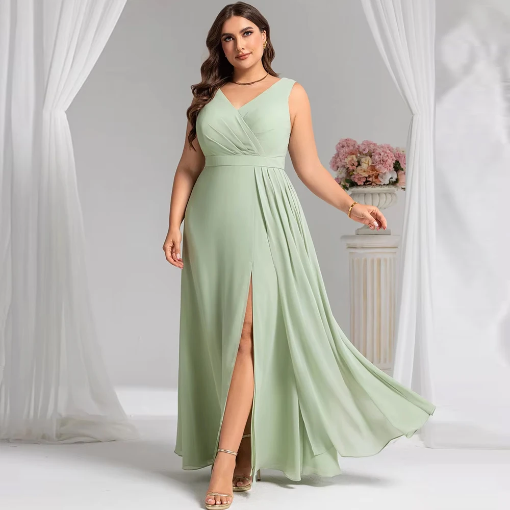 BAZIIINGAAA Party Dress Plus Size V-Neck A-Line Sleeveless Slit Bridesmaid Dresses Evening dress
BAZIIINGAAA Party Dress Plus Size V-Neck A-Line Sleeveless Slit Bridesmaid Dresses Evening dress