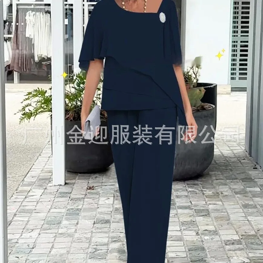Spring Summer Chiffon Sequin Sparkle Wide Leg Pants Two Piece Matching Set
Spring Summer Chiffon Sequin Sparkle Wide Leg Pants Two Piece Matching Set