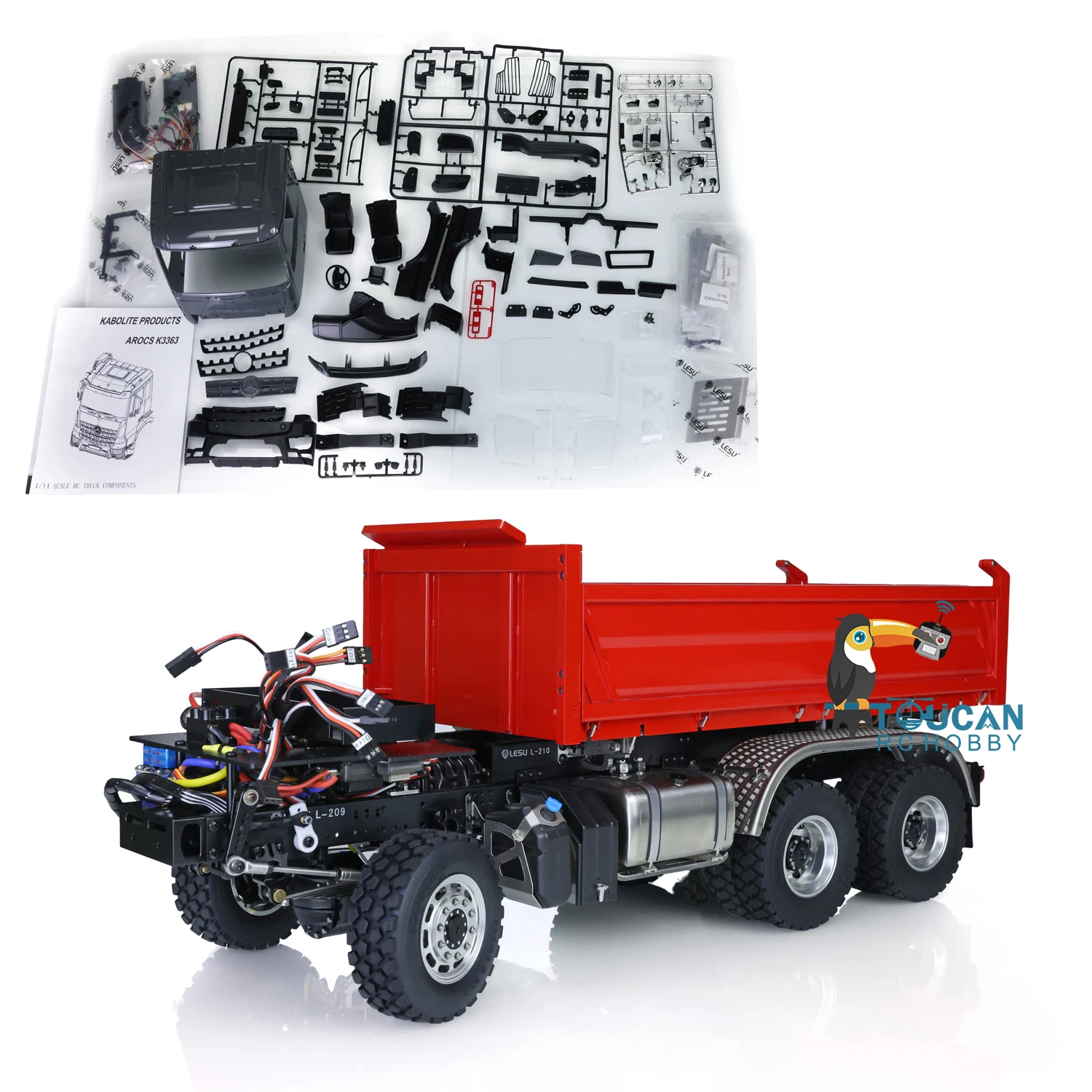 LESU 1/14 RC самосвал 3 оси 3348 6x6 трёхсторонний Радиоуправляемый самосвал KABOLITE кабина Модель автомобиля игрушки THZH1283-SMT1
LESU 1/14 RC самосвал 3 оси 3348 6x6 трёхсторонний Радиоуправляемый самосвал KABOLITE кабина Модель автомобиля игрушки THZH1283-SMT1