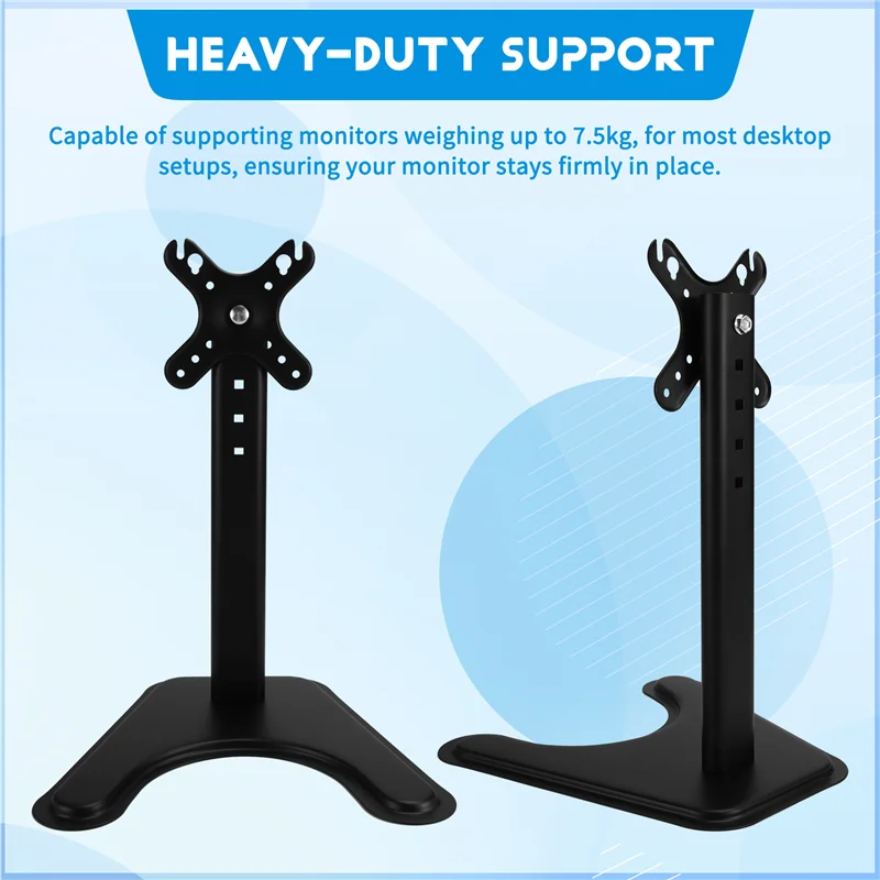 AEF7-Adjustable Monitor Stand For 14-32 Inch Screens, Desk Mount With Large Base, Height Adjustable Monitor Arm
AEF7-Adjustable Monitor Stand For 14-32 Inch Screens, Desk Mount With Large Base, Height Adjustable Monitor Arm