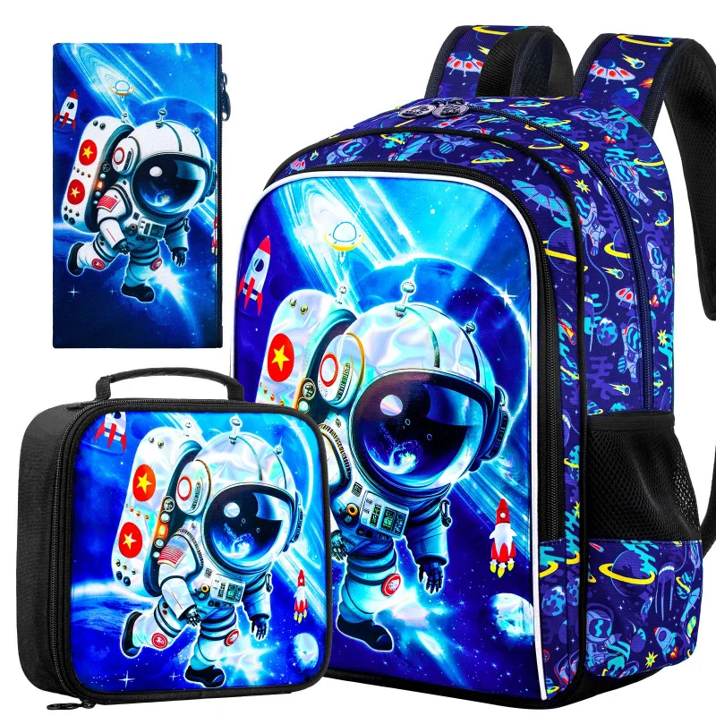 3PCS Boys Astronaut Backpack, Kids Space Bookbag with Lunch Box, School Bag for Elementary Preschool Toddler Blue
3PCS Boys Astronaut Backpack, Kids Space Bookbag with Lunch Box, School Bag for Elementary Preschool Toddler Blue
