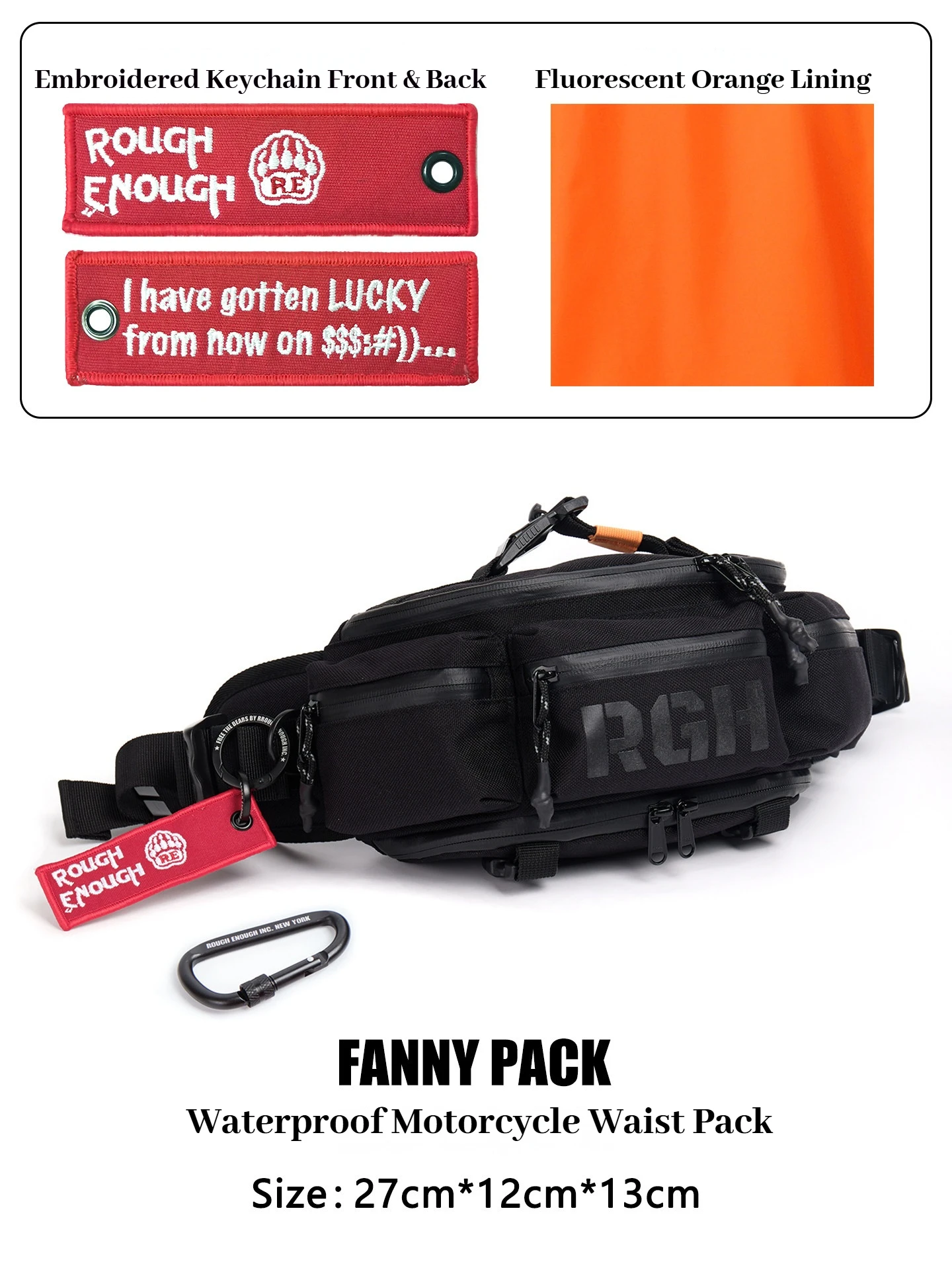 RGH American Biker Bag, Waterproof Multifunctional Crossbody Chest & Waist Bag, Large Capacity Unisex Design
RGH American Biker Bag, Waterproof Multifunctional Crossbody Chest & Waist Bag, Large Capacity Unisex Design