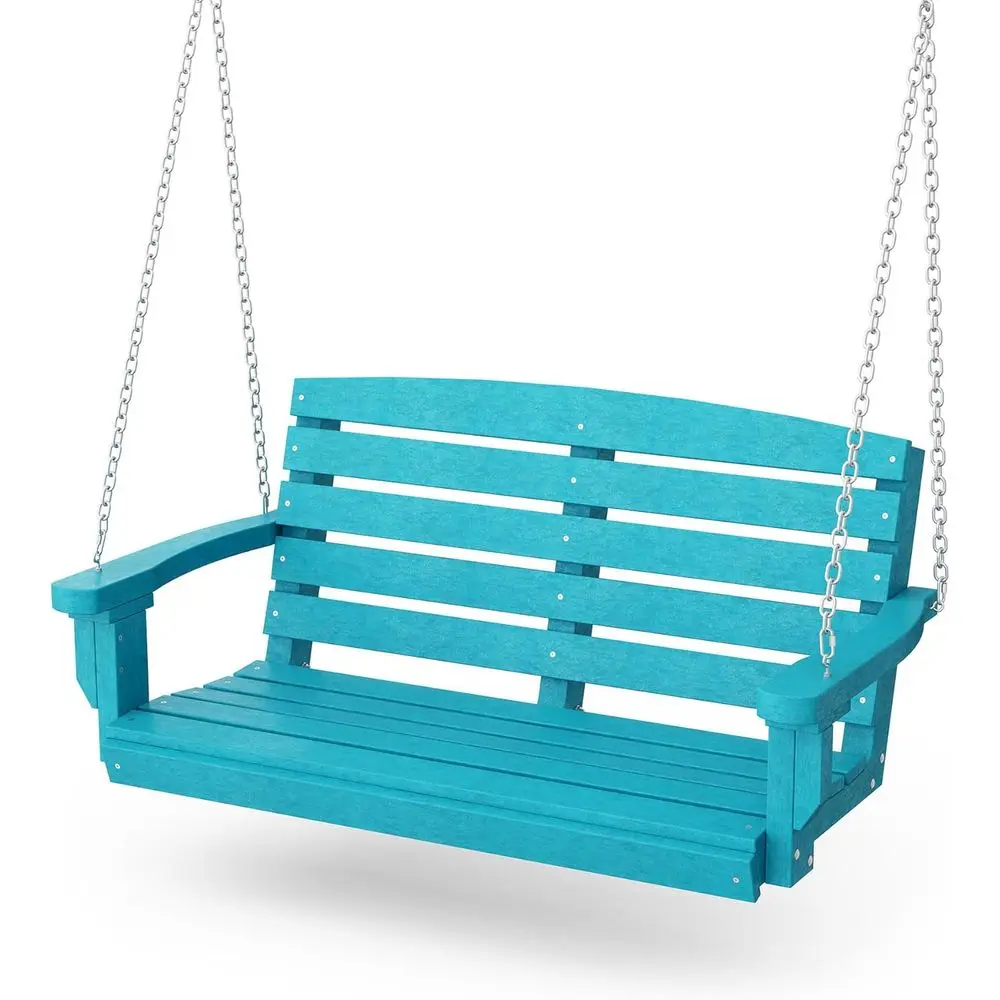 Eco-Friendly Aruba Blue Recycled Plastic Porch Swing for Outdoor Patio Use
Eco-Friendly Aruba Blue Recycled Plastic Porch Swing for Outdoor Patio Use