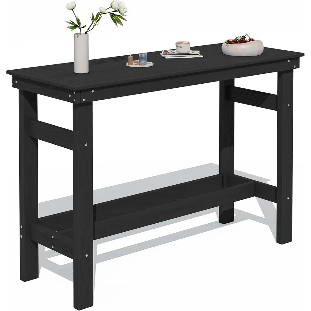 41 Counter Height Outdoor Bar Table with Umbrella Hole, Durable HDPE Material, Ideal for Patio, Garden, Poolside, Balcony - Blac
41 Counter Height Outdoor Bar Table with Umbrella Hole, Durable HDPE Material, Ideal for Patio, Garden, Poolside, Balcony - Blac