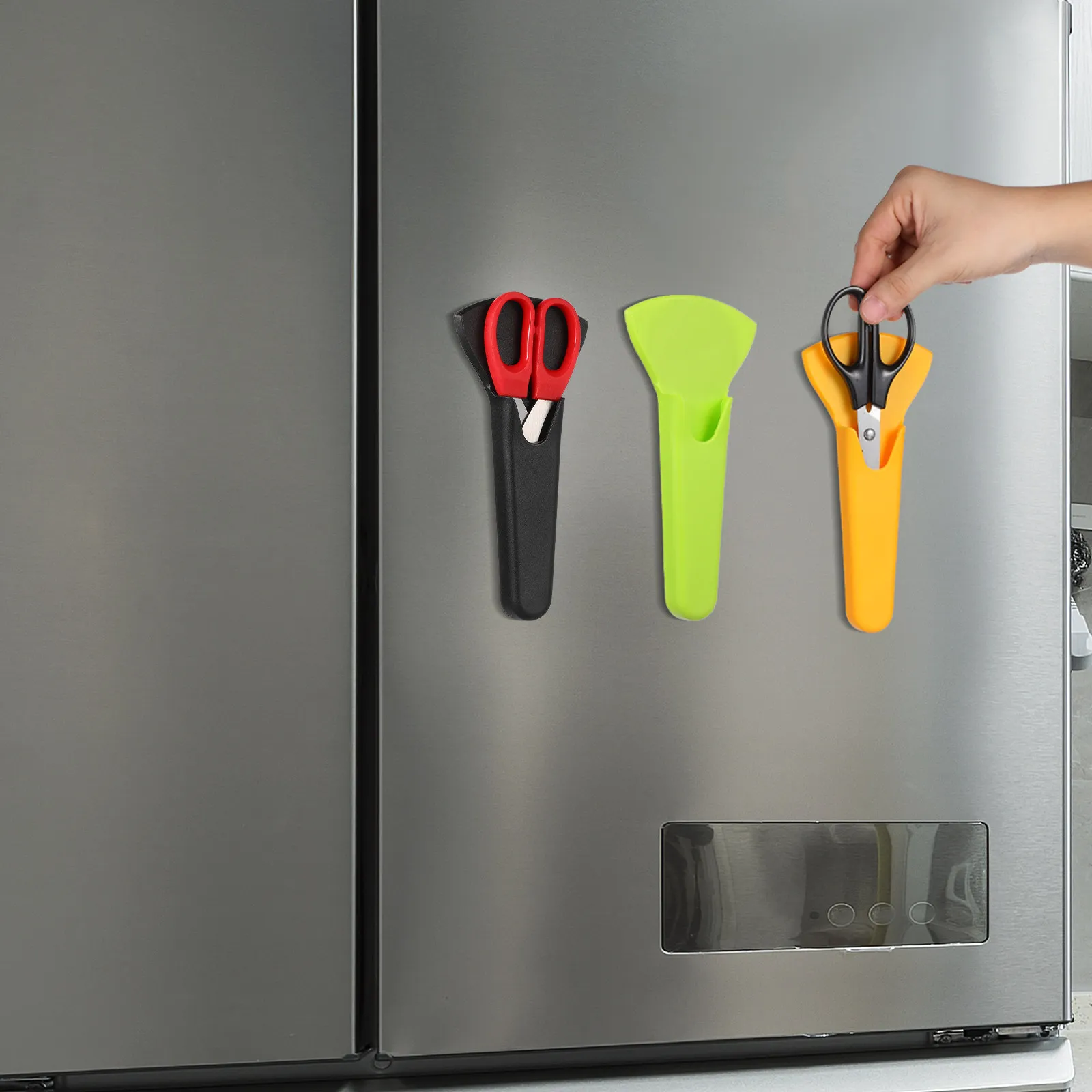 6Pcs Magnetic Scissors Cover for Kitchen Shears Protective Sleeve Safety Cap Strong Magnet Back Scissor Protector Cover
6Pcs Magnetic Scissors Cover for Kitchen Shears Protective Sleeve Safety Cap Strong Magnet Back Scissor Protector Cover