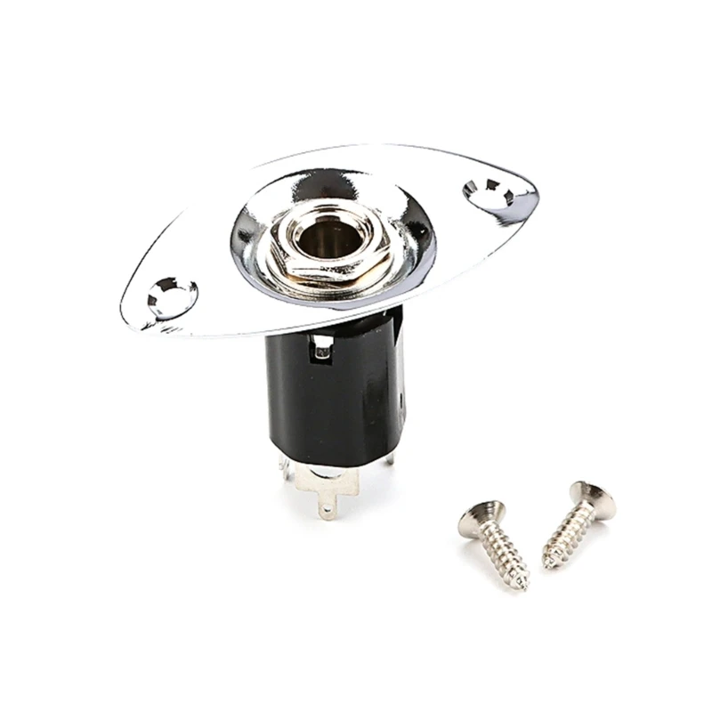Oval Output Input Plate Socket with Screws Electric Guitar Pickup 6.35mm Output Plate for Electric Guitar Pa
Oval Output Input Plate Socket with Screws Electric Guitar Pickup 6.35mm Output Plate for Electric Guitar Pa