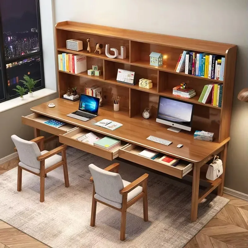 Modern Home Office Computer Desk Double Solid Wood Study Desk Extra-Long Shared Writing Table for Students
Modern Home Office Computer Desk Double Solid Wood Study Desk Extra-Long Shared Writing Table for Students