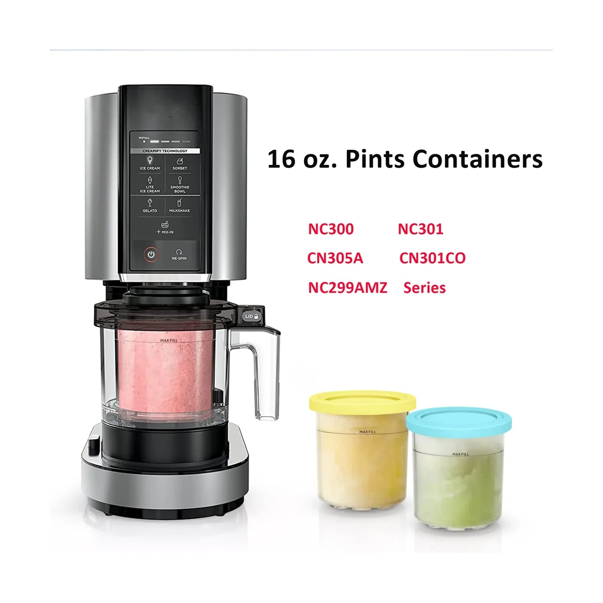 2PCS Ice Cream Pints and Lids for Ninja Creami NC301 NC300 NC299AMZ Series Ice Cream Storage Containers Food Freezer
2PCS Ice Cream Pints and Lids for Ninja Creami NC301 NC300 NC299AMZ Series Ice Cream Storage Containers Food Freezer