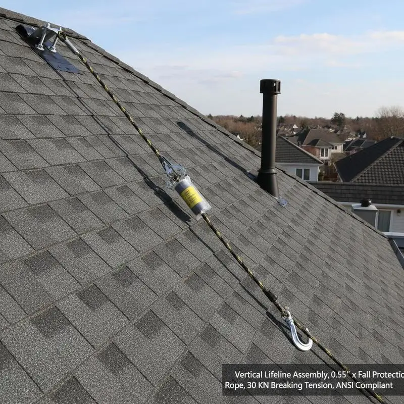 Fall Protection Safety Line 0.55'' x 100' For Roofing Construction Tree Climbing, 30KN Breaking Strength Polyester Cord Steel Snap Hooks Rope Grab Shock Absorber ANSI Certified
Fall Protection Safety Line 0.55'' x 100' For Roofing Construction Tree Climbing, 30KN Breaking Strength Polyester Cord Steel Snap Hooks Rope Grab Shock Absorber ANSI Certified
