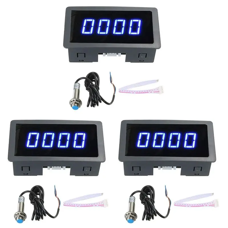 3X 4 Digital LED Blue Tachometer RPM Speed Meter+Hall Proximity Switch Sensor NPN
3X 4 Digital LED Blue Tachometer RPM Speed Meter+Hall Proximity Switch Sensor NPN