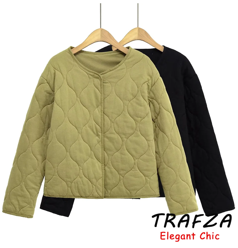 TRAFZA Casual Padding Jacket Coat Women's Single Breasted Rhombus Pattern Coat Fashion 2025 Fall Winter Simple Versatile Coat
TRAFZA Casual Padding Jacket Coat Women's Single Breasted Rhombus Pattern Coat Fashion 2025 Fall Winter Simple Versatile Coat