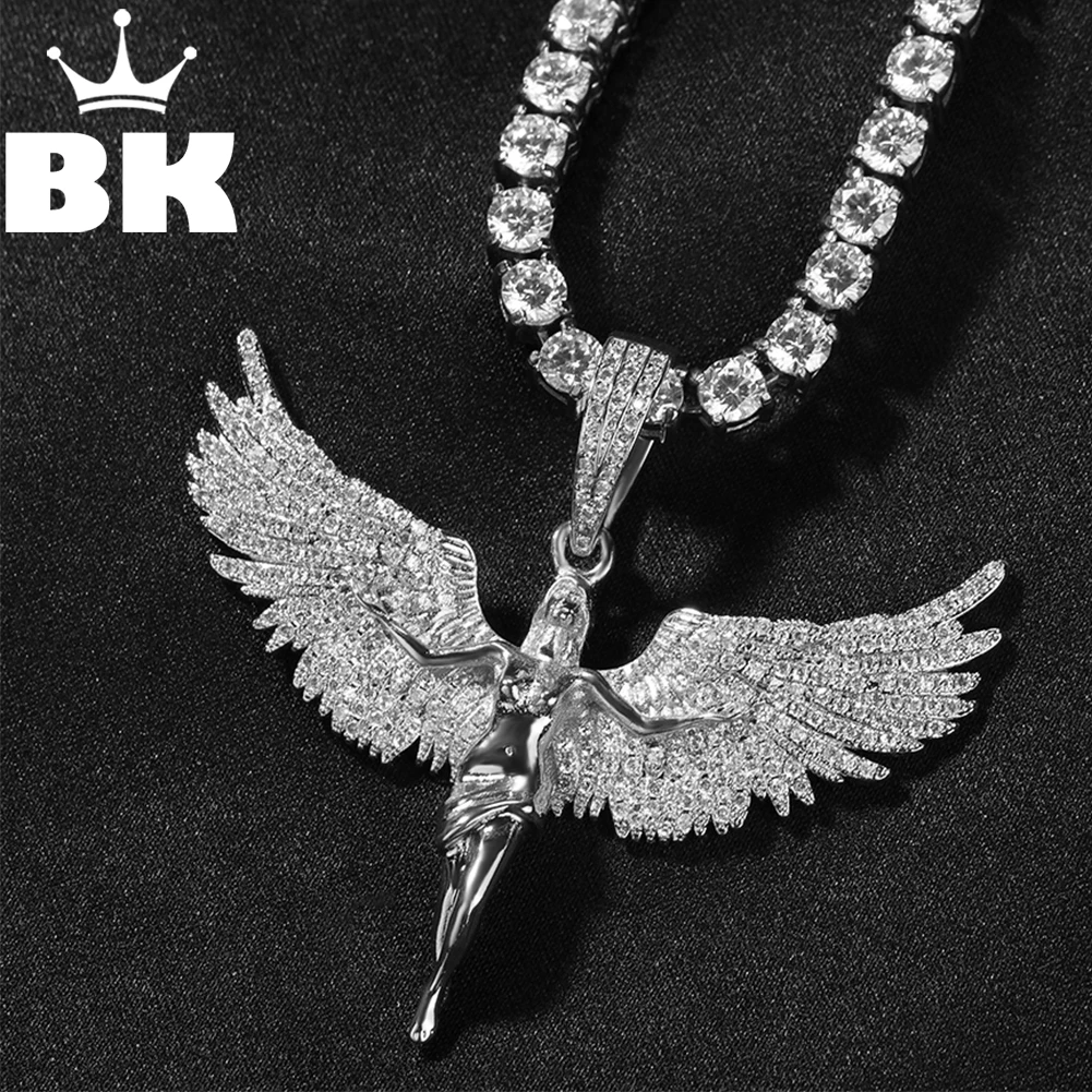 THE BLING KING Icy Angel Wing Pendant Necklace Micro Paved 5A Cubic Zircon Beautiful Goddess Charm Jewelry Accessories Best Gift
THE BLING KING Icy Angel Wing Pendant Necklace Micro Paved 5A Cubic Zircon Beautiful Goddess Charm Jewelry Accessories Best Gift