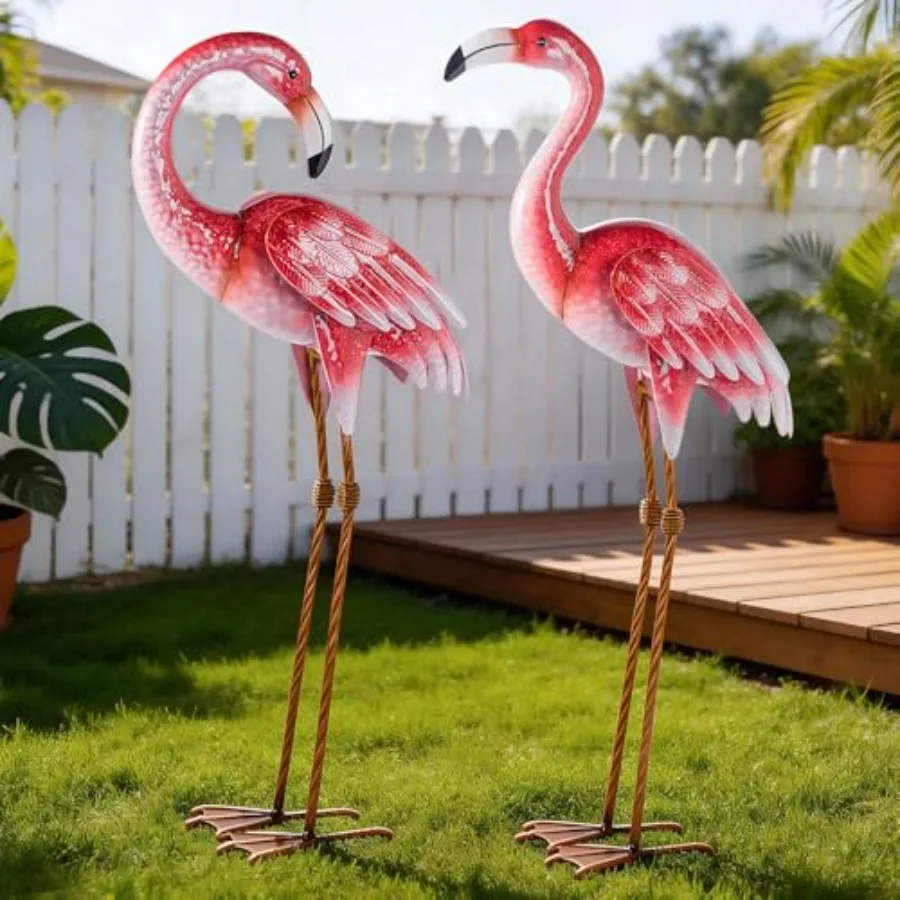 Pink Flamingo Yard Decorations, Metal Garden Statues and Sculptures, Standing Bird Lawn Ornaments for Patio Backyard Pond Decor
Pink Flamingo Yard Decorations, Metal Garden Statues and Sculptures, Standing Bird Lawn Ornaments for Patio Backyard Pond Decor