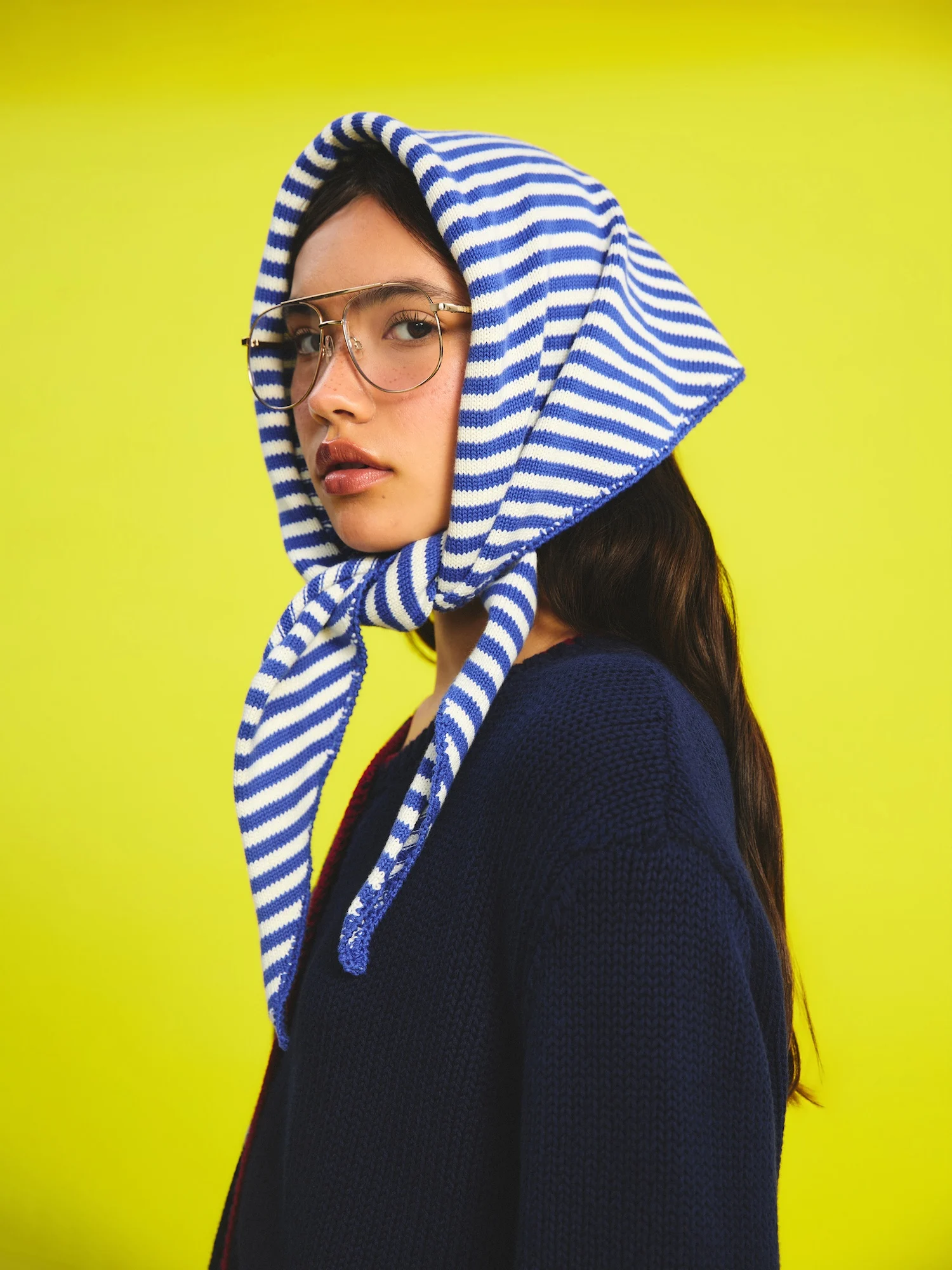Tore Handmade Hook Needle Blue White Striped Scarf Women Casual Accessory Versatile Cotton Headscarf for All Seasons
Tore Handmade Hook Needle Blue White Striped Scarf Women Casual Accessory Versatile Cotton Headscarf for All Seasons