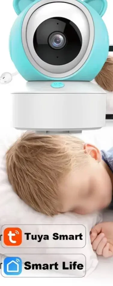 Baby Monitor With 5-inch IPS HD Screen, For Tuya App Remote Control, Two-Way Intercom, Indoor Baby Monitoring Camera