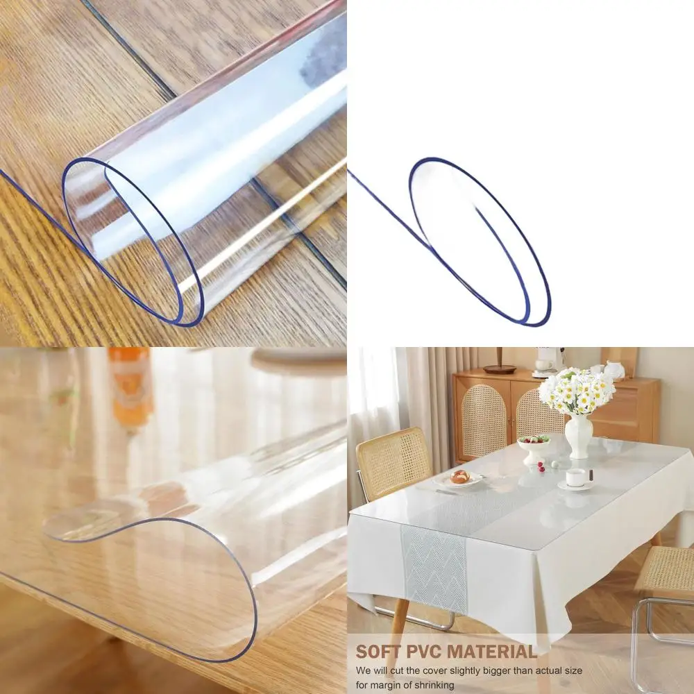 38 x 66 2mm Thick Clear Plastic Table Protector, Waterproof Cover for Dining and Kitchen Tables
38 x 66 2mm Thick Clear Plastic Table Protector, Waterproof Cover for Dining and Kitchen Tables