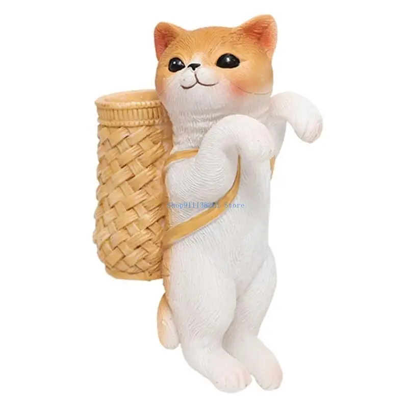 H05E Aquariums Cats with Basket Resins Statue Hanging Ornament Desktop Flower Pots Hanger Planter Hook Landscaping Decoration
H05E Aquariums Cats with Basket Resins Statue Hanging Ornament Desktop Flower Pots Hanger Planter Hook Landscaping Decoration