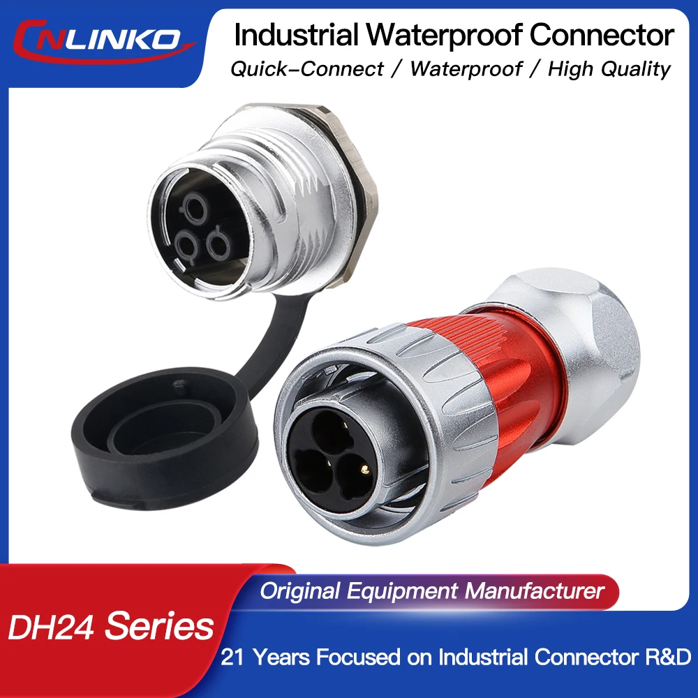 CNLINKO M24 2/3-контактный IP68 водонепроницаемый сверхмощный разъем из металлической проволоки, переборочный винт, фиксирующий круглый разъем, расстояние просачивания
CNLINKO M24 2/3-контактный IP68 водонепроницаемый сверхмощный разъем из металлической проволоки, переборочный винт, фиксирующий круглый разъем, расстояние просачивания