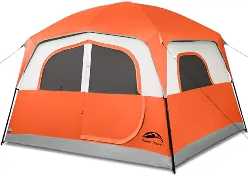Tent 6 Person Tents for Camping, Waterproof Easy Setup Camping Tent with Rainfly, Portable Large Family Cabin Tent with
Tent 6 Person Tents for Camping, Waterproof Easy Setup Camping Tent with Rainfly, Portable Large Family Cabin Tent with