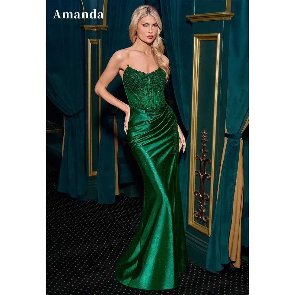 Amanda Индивидуальные платья для выпускного вечера с блестками и аппликациями в виде русалки, блестящие платья без рукавов с разрезом по бокам, вечернее платье с высоким разрезом
Amanda Индивидуальные платья для выпускного вечера с блестками и аппликациями в виде русалки, блестящие платья без рукавов с разрезом по бокам, вечернее платье с высоким разрезом