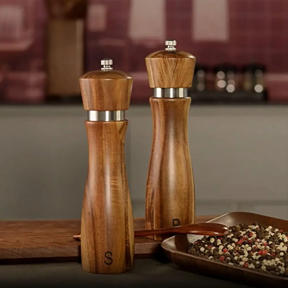 2pcs Manual Wood Salt and Pepper Grinder Set Ceramic Core 8 Inch Pepper Bottle Refill Adjustable Salt and Pepper Mill Cooking
2pcs Manual Wood Salt and Pepper Grinder Set Ceramic Core 8 Inch Pepper Bottle Refill Adjustable Salt and Pepper Mill Cooking