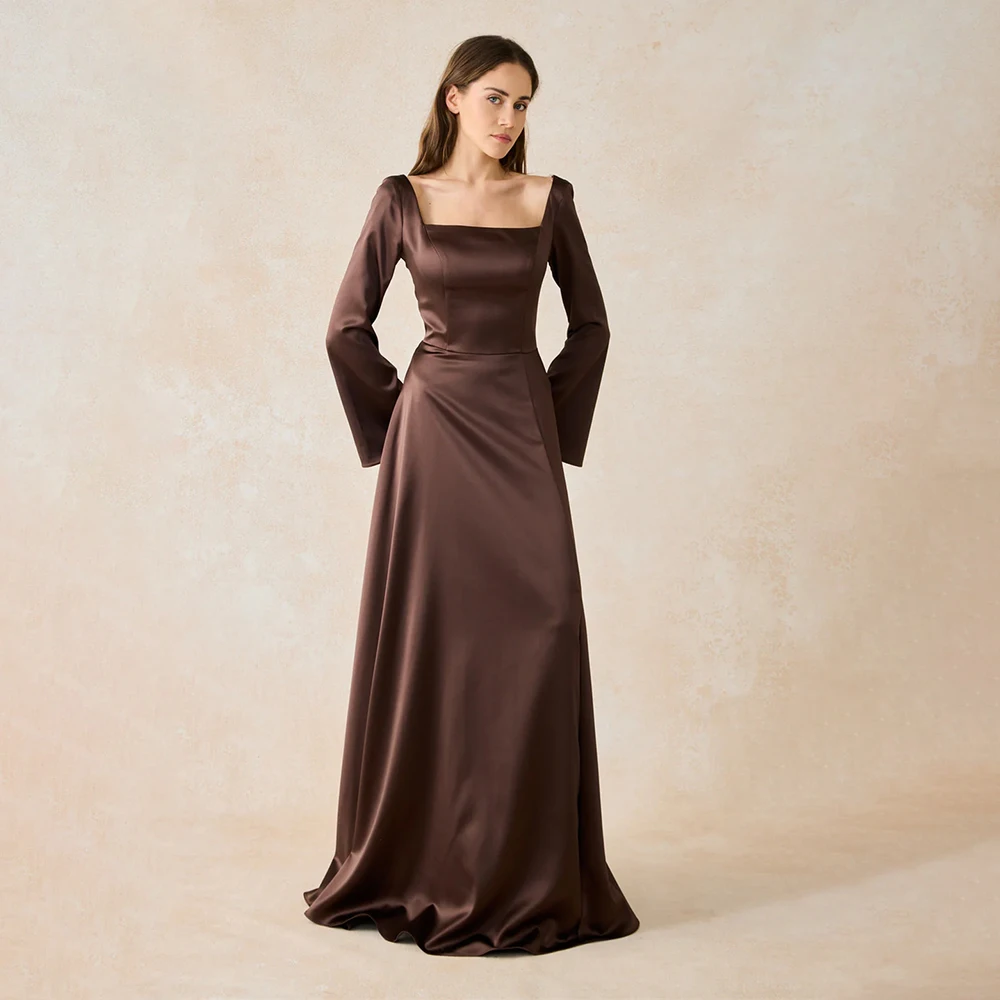 Women's Formal Evening Gowns Long Sleeve A-Line Evening Dresses Square Neck Formal Party Gowns Women's Wedding Party Attire
Women's Formal Evening Gowns Long Sleeve A-Line Evening Dresses Square Neck Formal Party Gowns Women's Wedding Party Attire