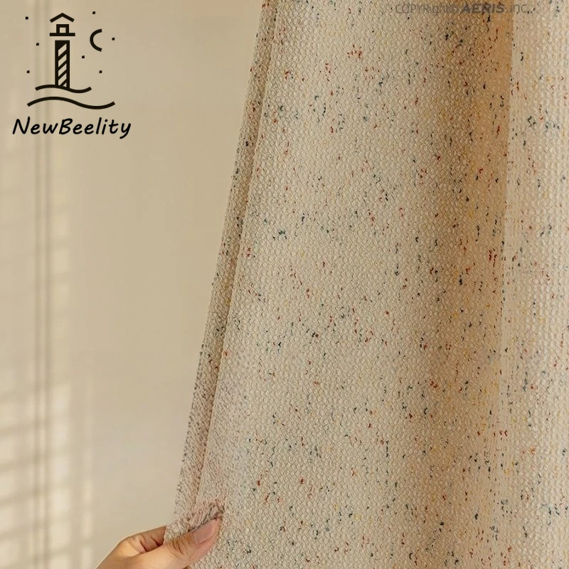 Creamy Small Flavor Cotton and Linen Middle French Chenille Curtains for Living Room Bedroom Dining Romantic Luxury Warm Colors 
Creamy Small Flavor Cotton and Linen Middle French Chenille Curtains for Living Room Bedroom Dining Romantic Luxury Warm Colors