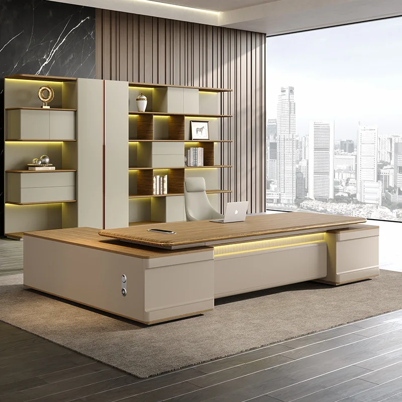Boss Desk, Office Desk And Chair Combination, Light Luxury, High-end Sense, Chairperson's Office, President's Desk, Large Desk
Boss Desk, Office Desk And Chair Combination, Light Luxury, High-end Sense, Chairperson's Office, President's Desk, Large Desk