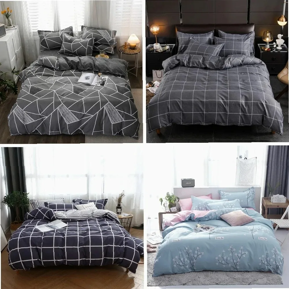 Double Bed Plaid Quilt Cover Microfiber Minimal Queen Twin Size Duvet Cover with 2 Pillowcases Nordic Style 3pcs Bedding Sets
Double Bed Plaid Quilt Cover Microfiber Minimal Queen Twin Size Duvet Cover with 2 Pillowcases Nordic Style 3pcs Bedding Sets