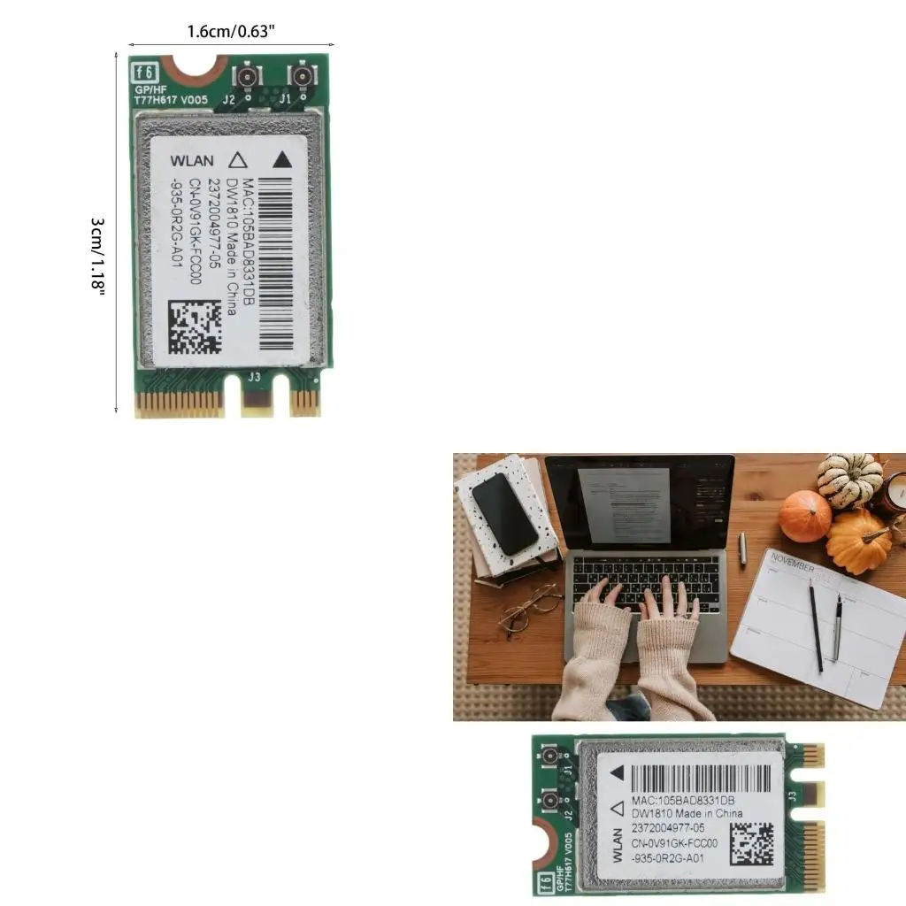 Карта беспроводного адаптера для QCNFA435 802.11AC 433 Мбит/с 2,4G/5G DW1810 NGFF WIFI-карта Bluetooth-совместимая 4,1
Карта беспроводного адаптера для QCNFA435 802.11AC 433 Мбит/с 2,4G/5G DW1810 NGFF WIFI-карта Bluetooth-совместимая 4,1