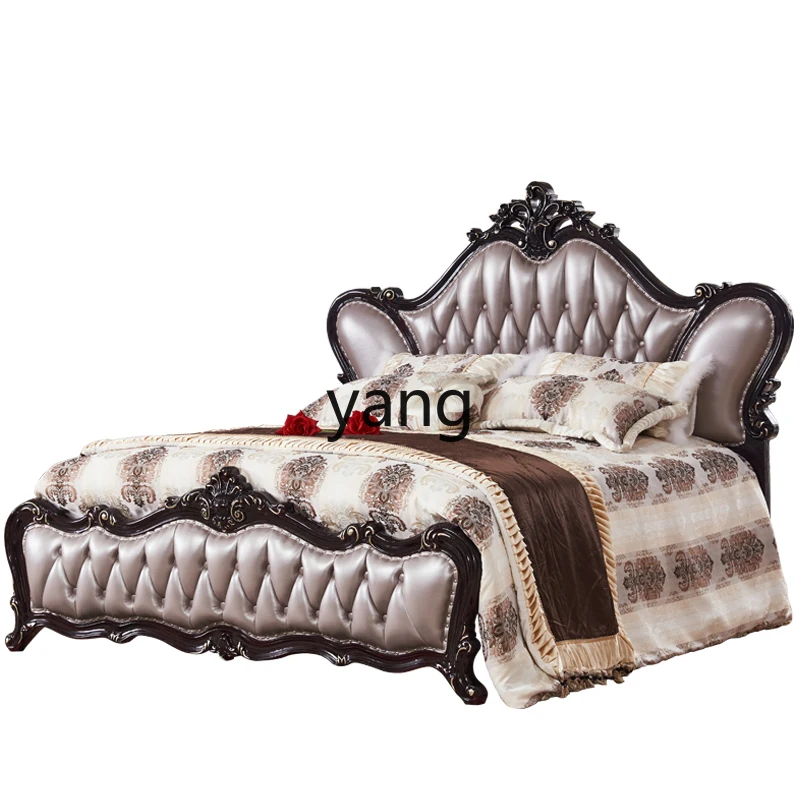 LH full solid wood bedroom master bedroom double top leather wedding bed
LH full solid wood bedroom master bedroom double top leather wedding bed