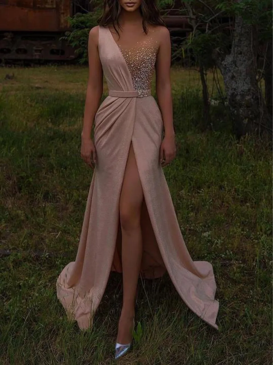 Autumn and winter new sexy split trailing dress long dress evening dress sexy temperament elegant high-end clothing dance costu
Autumn and winter new sexy split trailing dress long dress evening dress sexy temperament elegant high-end clothing dance costu