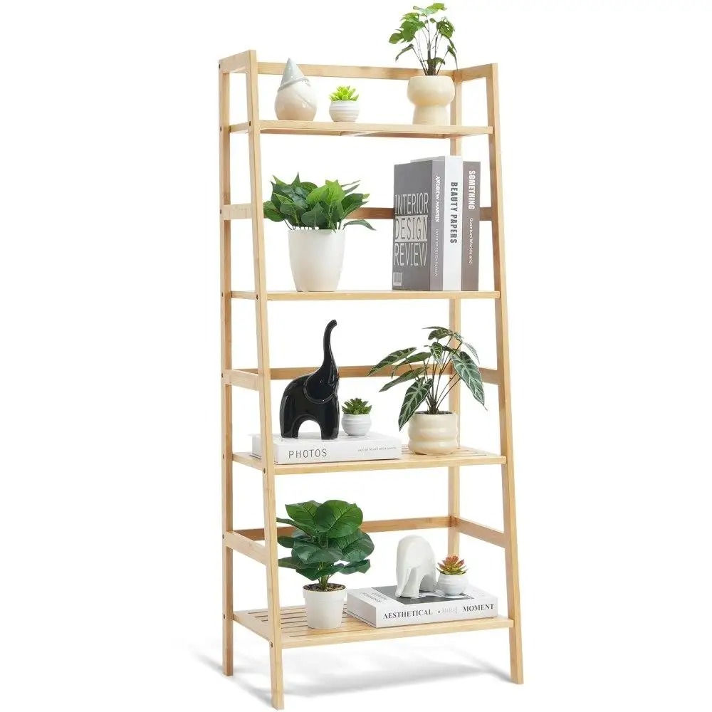 Natural Bamboo Ladder Rack, 4-Tier Open Storage Shelf for bathroom Bedroom Office Study Organizer Plant Stand
Natural Bamboo Ladder Rack, 4-Tier Open Storage Shelf for bathroom Bedroom Office Study Organizer Plant Stand