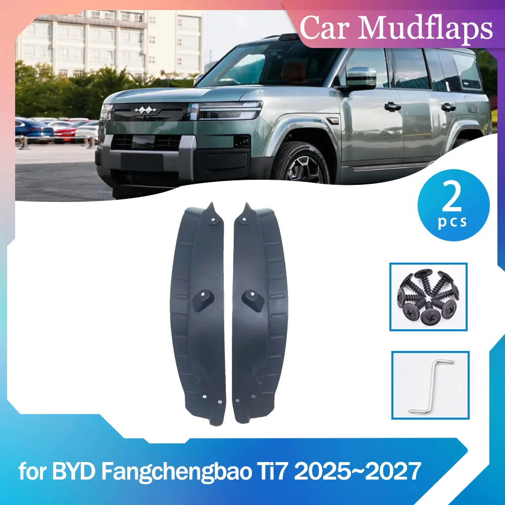 2 шт. автомобильные брызговики для BYD Fangchengbao Ti7 2025 ~ 2027 брызговики заднего колеса крыло брызговики часть аксессуары
2 шт. автомобильные брызговики для BYD Fangchengbao Ti7 2025 ~ 2027 брызговики заднего колеса крыло брызговики часть аксессуары