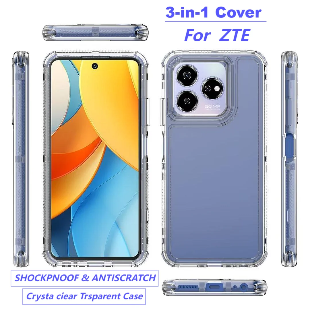 360°Full Body Coverage Clear Phone Case For ZTE Axon 60 50 Lite PC+Acrylic Case For Blade V60 V50 Design A54 A34 Shockproof Case
360°Full Body Coverage Clear Phone Case For ZTE Axon 60 50 Lite PC+Acrylic Case For Blade V60 V50 Design A54 A34 Shockproof Case