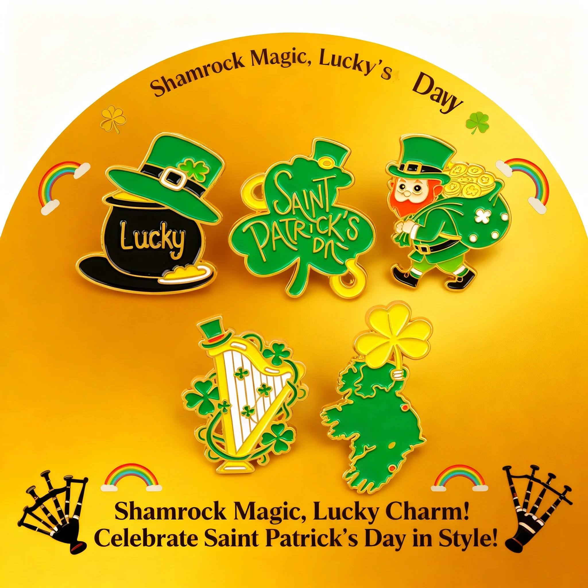 St Patricks Day Enamel Pin Green Badge for Backpack Women Brooch Hat Lapel Pin Cosplay Accessories Holiday Gift Irish Shamrock
St Patricks Day Enamel Pin Green Badge for Backpack Women Brooch Hat Lapel Pin Cosplay Accessories Holiday Gift Irish Shamrock