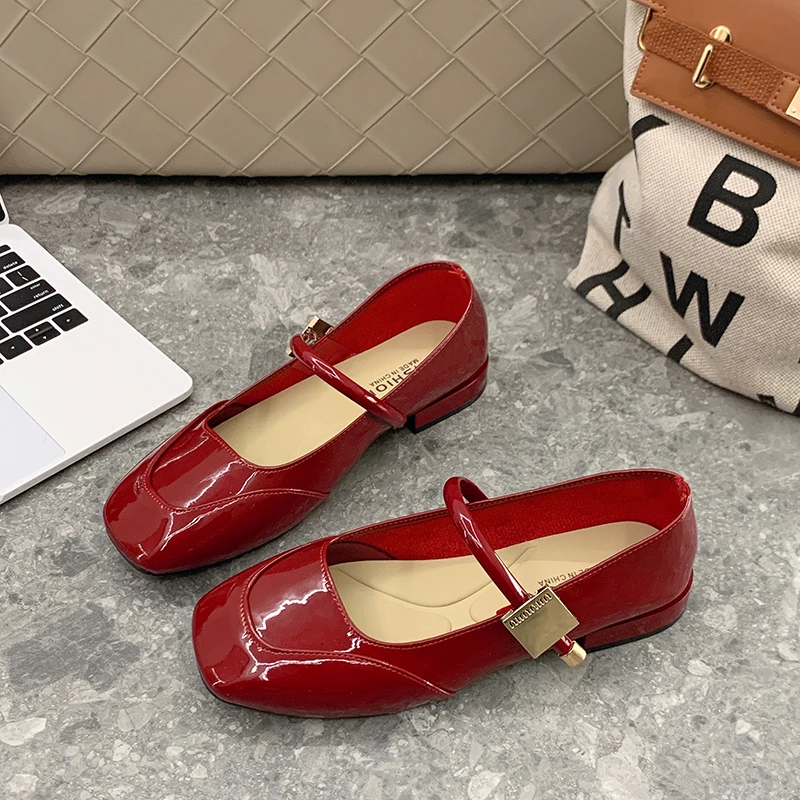 New Women's Mary Jane Shoes for Women Medium Heeled Women Single Shoes Soft and Comfortable Red Ballet Shoes Zapatos De Mujer
New Women's Mary Jane Shoes for Women Medium Heeled Women Single Shoes Soft and Comfortable Red Ballet Shoes Zapatos De Mujer