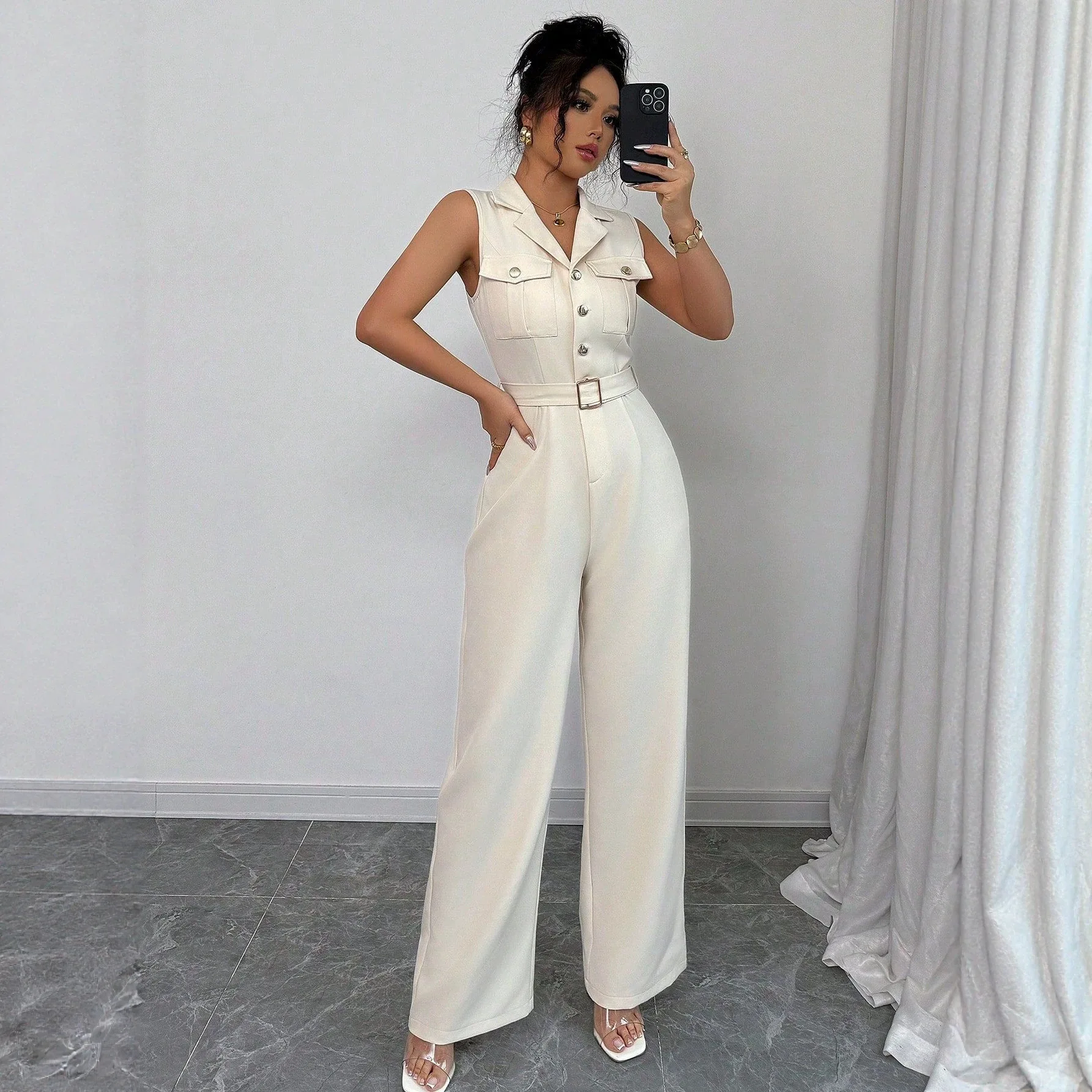 Women's Summer New Korean Style Elegant Slim-fit Waist-cinching Wide-leg Fashion Jumpsuit Summer Dresses 2026 Y2k、 Midi Clothing
Women's Summer New Korean Style Elegant Slim-fit Waist-cinching Wide-leg Fashion Jumpsuit Summer Dresses 2026 Y2k、 Midi Clothing